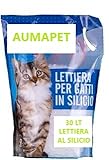 LETTIERA PER GATTI AL SILICIO 30 LT CONF. 6X5 LT o 2X15 LT SABBIA GATTO AUMAPET