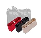 LinerLink Organizer per borse Chanel Old Medium Boy (dimensioni borsa: 25 x 15 x 9 cm) | organizer per borse fatto a mano | Inserto per borsa personalizzato|Fodera per borsa in feltro da 2 mm | Shaper