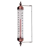 Termometro da Esterno con Design Effetto Bronzo - Elegante Adatto per il Monitoraggio Della Temperatura Esterna Garage, Serra a Parete