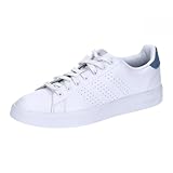 adidas Advantage Premium Leather Shoes, Sneakers Uomo, Ftwr White Ftwr White Crew Blue, 41 1/3 EU