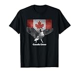 Proud Canadian Flag Canada Goose Tshirt Maglietta