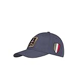 Aeronautica Militare Cappello Uomo HA1150 Cappellino Ricamato Pilota Frecce Tricolori (IT, Testo, Taglia Unica, Blu Navy)