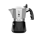 Bialetti Caffettiera New Brikka 2023, 2 Tazze, Espresso Cremoso come al Bar, Non Adatta a Piano Induzione, Manico antiscottatura, Design Elegante, Alluminio