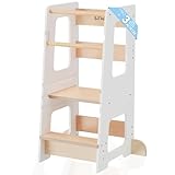 KYWAI ® Torre Montessoriana bambini in Legno - Torretta Montessoriana - Torre Montessori - Scaletta Bambini - Learning Tower - Scaletta Montessori per bambini (Bianco)