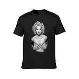 Madonna Sexy Naked Cool Retro Designer T-Shirt Graphic Tee Printed Top Mens Black Shirt L