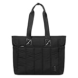 VASCHY Puffer Tote Bag, Borsa Shopper Donna Borsa Donna Grande Borsa Università Donna Borse Donna Leggera Borsa Mare Borsa da Viaggio/Shopping/Lavoro/Ufficio/Scuola Nero Regalo