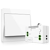 Interruttore Luce Senza Fili, 230v Interruttore Wireless Con 30-100m Ricevitore Set, Interruttore Senza Fili a Parete, 433mhz Trasmettitore Ricevitore Rf, Kit Interruttore Wireless Autogenerante