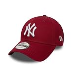 New Era 9FORTY York Yankees MLB League Essential cap 80636012, Mens cap with a Visor, Burgundy, OSFM EU