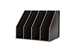 keivmlvt Scaffale pieghevole in legno per CD e DVD, ideale per riporre e organizzare CD, DVD, BluRay, videogiochi, libri e riviste, colore nero