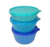 Tupperware, Clarissa Panorama 27537 - Set di contenitori da frigorifero, 2 l blu scuro, 1,5 l blu e 1 l turchese