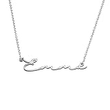 MYKA - Collana Personalizzata con Nome in stile Firma - regalo personalizzato raffinato (Argento 925)