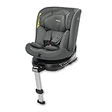 Foppapedretti Seggiolino Auto Iturn I-Size, Seduta Girevole a 360°, per bambini da 40 a 150 cm di altezza, 0-12 anni, conforme ECE R129, Fissaggio Dualfix (Isofix e non), Safe Body Protection, Grigio