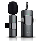 3 in 1 Wireless Lavalier Microphone for iPhone, iPad, Android, Camera,12-Hour Battery, mini Noise Reduction Recording Mic 2.4G Ultra-Low Delay, Microphone for Vlog/ TikTok/YouTube Live Stream( 1 Mic)