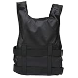 Kexpery Gilet di sicurezza professionale, regolabile, impermeabile, di emergenza, per kayak, canottaggio, surf, drifting, sicurezza (nero)