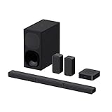 Sony HT-S40R - Soundbar per TV a 5.1 canali 600W Dolby Digital, Subwoofer cablato e Speaker posteriori wireless, connessione Bluetooth, Colore Nero