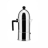 Alessi Caffettiera, Argento/Nero, 8.6 cm