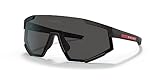 Prada 0PS 04WS Occhiali, Nero/Grigio (Rubber Black/Dark Grey), 39 Uomo