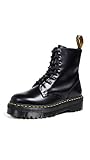 Dr. Martens 1460 Milled Smooth, Scarpe Stringate Basse Brogue Unisex-Adulto, Nero (Black Polished), 43