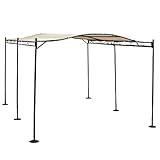 Gazebo beige 3x4 acciaio pesante a tunnel