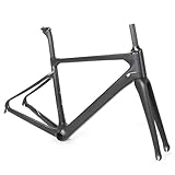 HIMALO Telaio per Bici da Corsa 700C Carbonio Telaio C Brake 45/48/51/54cm Leggero Telaio A Rotaia Interna QR 100/130mm Pneumatico Vento Rotto (Size : 54CM)