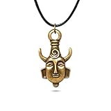 CZNBZIU Creativo Soprannaturale Dean Winchester Mask Necklace Amulet Demone Ciptent Collana Bronzo