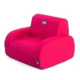 Chicco Twist Poltroncina per Bambini Trasformabile in Chaise Longue e Divanetto, Sedia per Bambini con 3 Configurazioni, Comoda e Leggera, Si Trasforma con 1 Gesto - Per Bambini 12+ Mesi, Rosso