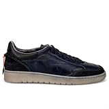 BARRACUDA Sneaker da Uomo Guga in Pelle Vintage Blu e Nera - BU3450 B15GOR45O50P - Taglia 40