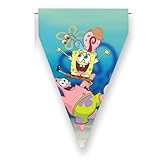 BeenSmile, BANDIERINE SPONGEBOB, Decorazione per Compleanno di Bambini, Articoli per Feste, Celebrazioni e Anniversari, 1 Pezzo, 3 M