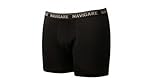 Navigare 6 Boxer Uomo Cotone Elasticizzato con Elastico Esterno Art.573/E Nero (TG.4/M)