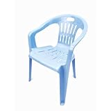 Ecoplast Sedie da Giardino per Bambino in Plastica, Azzurro, 355x265x500