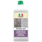 MARBEC POWER DET 1LT Detergente intensivo per la pulizia smacchiante dei pavimenti in gres porcellanato. Rimuove patine, aloni, macchie persistenti e sporco di cantiere