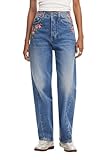 Desigual Pantaloni Lunghi da Donna in Denim Jeans, Blu, 48