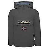 Napapijri Giacca invernale da uomo Rainforest Winter 3, Grigio scuro solido (NP0A4GMCH98), XL