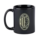 AC Milan Tazza 125° Anniversario del Club, Tazza in Ceramica, Prodotto Ufficiale, Nero/Oro