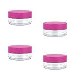 Contenitori Cosmetici, 4 Pcs 5g Trasparente Contenitori da Viaggio, Vasetti Plastica, Contenitore Cosmetico Barattoli Plastica Trasparente, per Crema Balsamo Labbra Campione