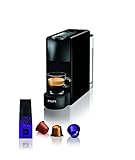 Nespresso Krups Macchina da caffè cialde, Macchina da caffè espresso compatta, 2 dimensioni di tazze, Spegnimento automatico, Essenza Mini Nero YY2910FD