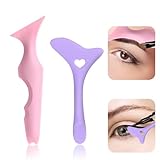 2PCS Stencil per eyeliner in silicone，Stencil Eyeliner Occhi,Multiuso Eyeliner Stencil in Silicone Stencil per Eyeliner Occhi Protezione，per Eyeliner Occhi - Stencil Riutilizzabili