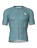 INBIKE Maglia Ciclismo Uomo Estiva Maglia Bici da Strada Magliette MTB Professionale Traspirante Riflettente Asciugatura Rapida Blu,L