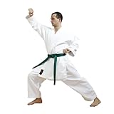 Chikara Tuta da karate da 9 OZ (Bushi) per arti marziali, karate, per bambini, per karate, da uomo, per karate, per principianti, per karate, per adulti, bianco, 140 cm