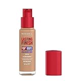 Rimmel London Lasting Finish 35H, 203 True Beige, fondotinta, lunga tenuta, idratante, formula vegana, alta coprenza, 30ml