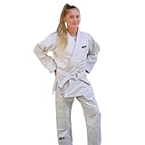 Starpro Kimono Judo GI 350 Grammi Com Miscela di Cotone Premium. Uniforme Professionale per Allenamento e Competizioni - Biano e Blu - Uomini, Donne e Bambini - 110-190 cm - Senza Cintura