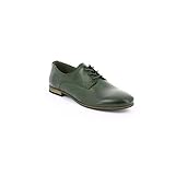 Kickers GAZELLAN, Scarpe Stringate Derby Donna, Verde, 36 EU