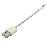 Caricatore USB e sincronizzazione dati cavo 3.5 mm maschio jack audio spina a USB 2.0 convertitore adattatore cavo per Apple iPod Shuffle 3rd 4th 5th 6th 7th Generation 11 cm