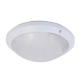 VELAMP PTLEDIK-E27 Applique a Parete/plafoniera Tonda 27cm. in PC infrangibile IK10. Attacco E27, Compatibile LED, Max 60W. IP54: installabile all Interno o all Esterno. 60 W, Grigio