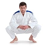 GREEN HILL JUDOGI Bianco Blu Professional IJF Approved Judo GI Kimono Unisex (170 Extra Slim, Bianco)