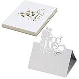 FRUHLING 60 Pezzi Cartellini Segnaposto Matrimonio Segnaposto Cartoncino Bianco Cartellini Nome Tavolo per Matrimoni