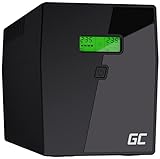 Green Cell® Gruppo di continuità UPS Potenza 2000VA (1400W) 230V Alimentatore protezione da sovratensioni line interactive AVR Onda sinusoidale pura USB/RJ45 2X Schuko 3X IEC Uscite con Display LCD