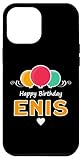 Custodia per iPhone 15 Plus Buon compleanno dicendo Enis