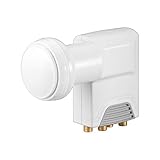 Goobay 67272 Illuminatore Quad LNB SAT, Grigio, Bianco