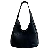 Starnearby Borsa a Spalla Donna in Pelle PU, Borsa Tote Casual Retrò, Borsa a Mano Donna di Grande Capacità, Borsa Ascellare con Cerniera, Borsa a Tracolla Hobo Vintage